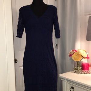 New! dressbarn Navy Lace Dress